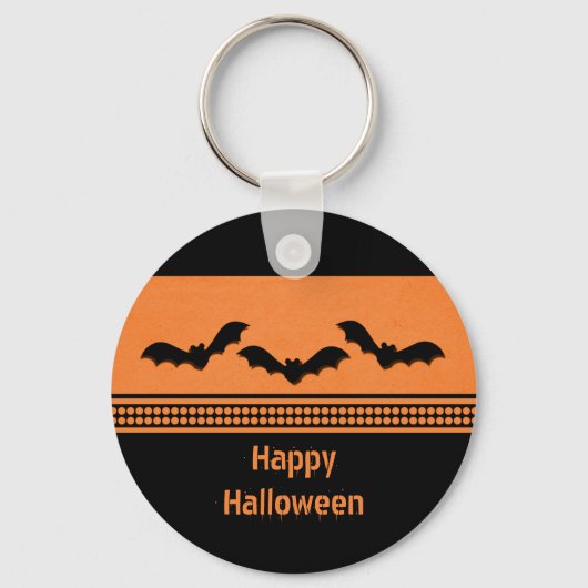 Gone Batty Halloween Sleutelhanger, Oranje Sleutelhanger (Voorkant)