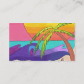 Gone Beachy Business Card-sjabloon Visitekaartje (Achterkant)