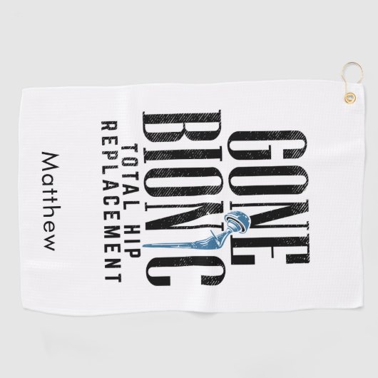 Gone bionische heupvervanging na operatie knevel golfhanddoek (Horizontaal)