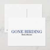 Gone Birding Briefkaart (Voorkant / Achterkant)
