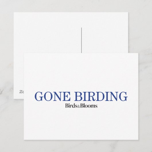 Gone Birding Briefkaart (Voorkant / Achterkant)