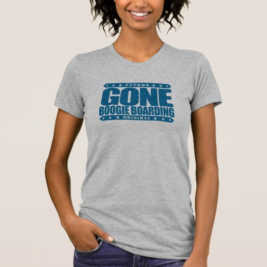 GONE BOOGIE BOARDING - I Love Ocean & Bodyboarding T-shirt (Voorkant)