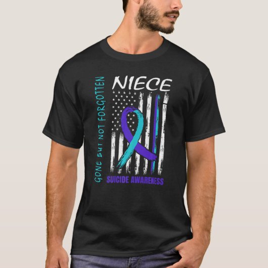 Gone But Not Forgotten Niece Suicide Awareness Fla T-shirt (Voorkant)