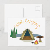 Gone Camping Briefkaart (Voorkant / Achterkant)