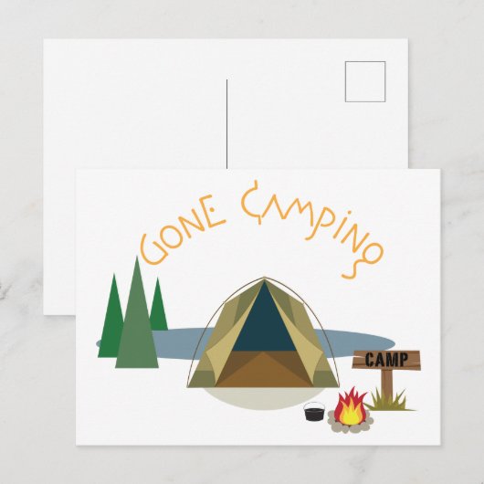 Gone Camping Briefkaart (Voorkant / Achterkant)