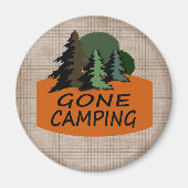 Gone Camping Camper Logo Magneet (Voorkant)