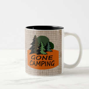Gone Camping Happy Campers Logo Tweekleurige Koffiemok