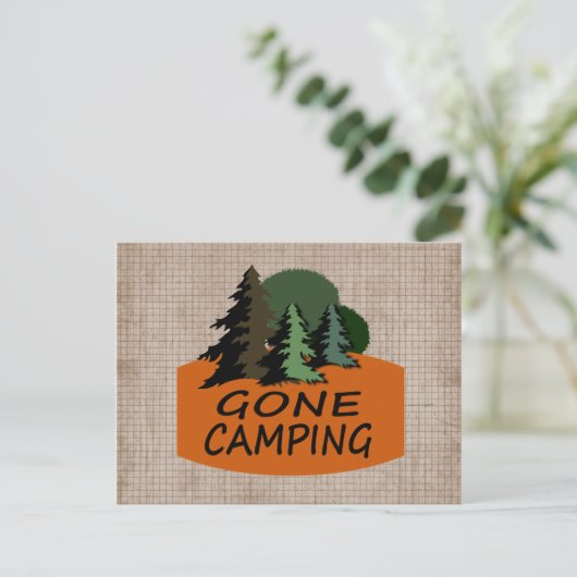 Gone Camping Natuur Lovers Briefkaart (Staand voorkant)