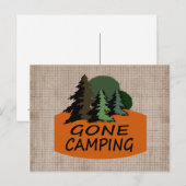 Gone Camping Natuur Lovers Briefkaart (Voorkant / Achterkant)