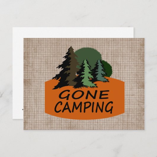 Gone Camping Natuur Lovers Briefkaart (Voorkant / Achterkant)