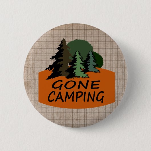 Gone Camping Outdoorsport Ronde Button 5,7 Cm (Voorkant)