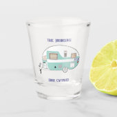 Gone Camping RV Trailer Camper Shot Glass Shot Glas (Voorkant)