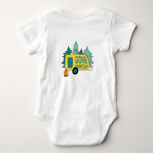 Gone Camping Summer Camp Clipart Happy Trails Camp Romper (Achterkant)