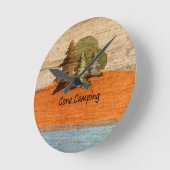 Gone Camping Wood look Natuur Lovers Ronde Klok (Hoek)