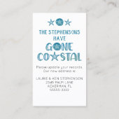 Gone Coastal Beach Wave Shells Foto Moving Contactkaartje (Achterkant)