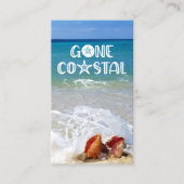Gone Coastal Beach Wave Shells Foto Moving Contactkaartje (Voorkant)