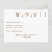 Gone Coastal New Home Beach Path Waterverf Aankondigingskaart (Achterkant)