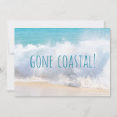 Gone Coastal New Home Wave op het strand Waterverf Aankondiging (Voorkant)