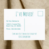 Gone Coastal New Home Wave op het strand Waterverf Aankondigingskaart