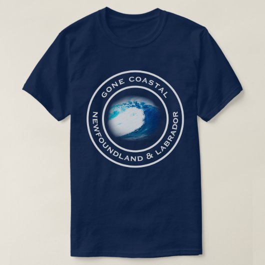 Gone Coastal Newfoundland Labrador Ocean Wave T-shirt (Design voorkant)