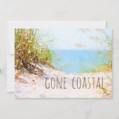Gone Coastal Waterverf Beach Nieuw Home Aankondigi Aankondiging (Voorkant)