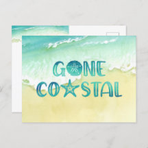 Gone Coastal Waterverf Beach Wave Moving Announce