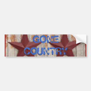 Gone Country Red Star Barn Wall Bumpersticker