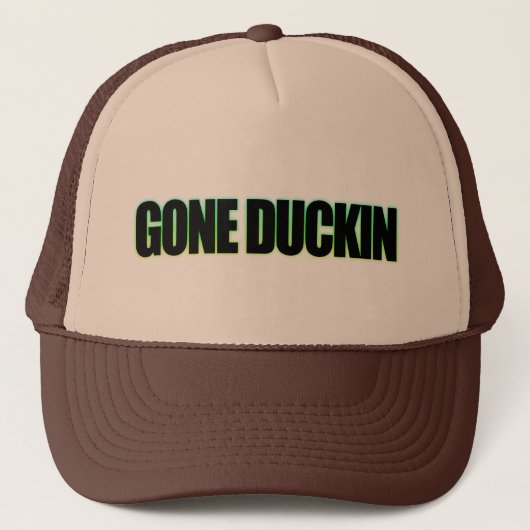 Gone Duckin (Neon) Trucker Pet (Voorkant)