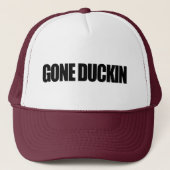 Gone Duckin (zwart-wit) Trucker Pet (Voorkant)