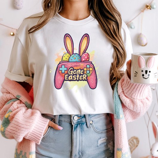 Gone Easter Gaming Shirt; Bunny Gaming Controller T-shirt