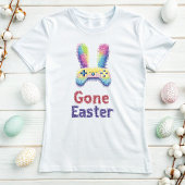 Gone Easter Gaming T-shirt; Pixel Art Bunny Gamer T-shirt