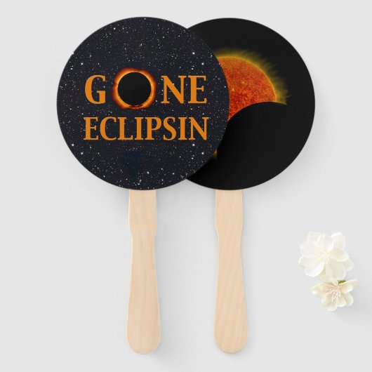 GONE ECLIPSIN-zonnepanelen Handwaaier (Voorkant en achterkant)