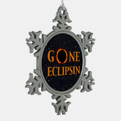 GONE ECLIPSIN-zonnepanelen Tin Sneeuwvlok Ornament (Links)