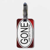 GONE Euro Sticker Label Bagagelabel (Achterkant verticaal)