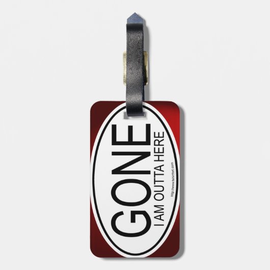 GONE Euro Sticker Label Bagagelabel (Achterkant verticaal)