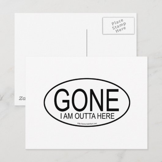 GONE Euro Style Briefkaart (Voorkant / Achterkant)