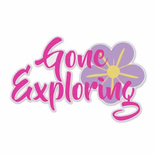 Gone Exploring Vinyl Sticker (Voorkant)