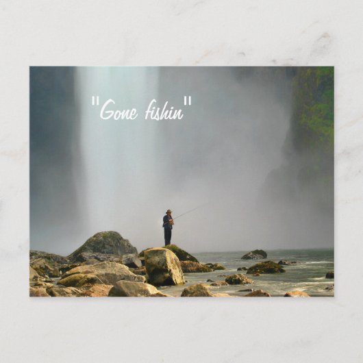 Gone fish" briefkaart (Voorkant)