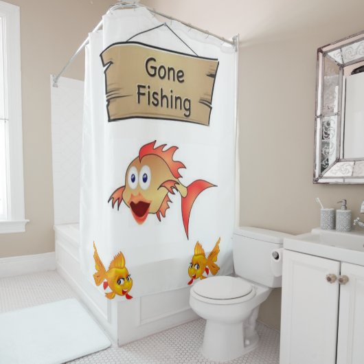Gone fish childrins showergordijn douchegordijn (In situ)