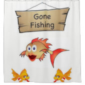Gone fish childrins showergordijn douchegordijn (Voorkant)