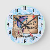 Gone fish Clock Ronde Klok (Voorkant)