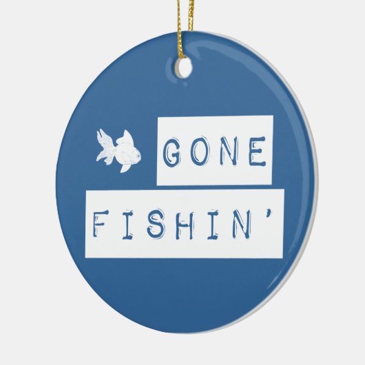 Gone Fishin' (aangepaste kleuren) Keramisch Ornament (Links)