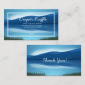 Gone Fishin' Baby shower Diaper Raffle Informatiekaartje (Voorkant / Achterkant)