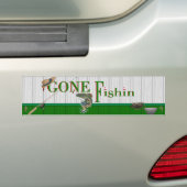 Gone Fishin Bumpersticker (Op auto)