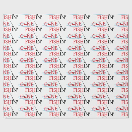 Gone Fishin Cadeaupapier (Vlak)