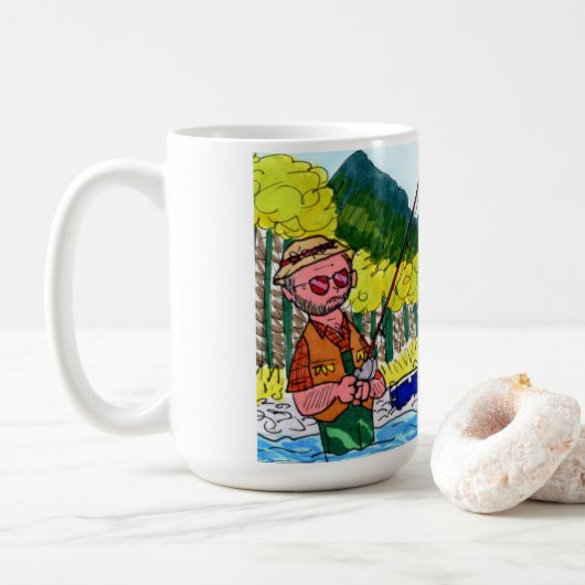 Gone Fishin" — Donald Smithfield 15oz Mok (Met donut)