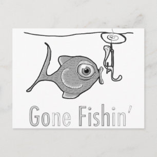 Gone Fishin' Funny Briefkaart