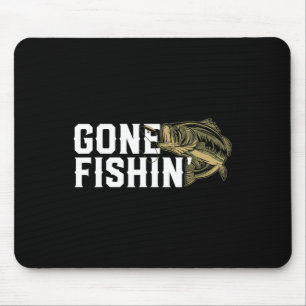 Gone Fishin Funny Largemouth B Gevist cadeau voor Muismat
