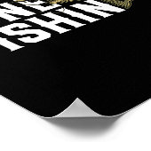Gone Fishin Funny Largemouth B Gevist cadeau voor  Poster (Hoek)
