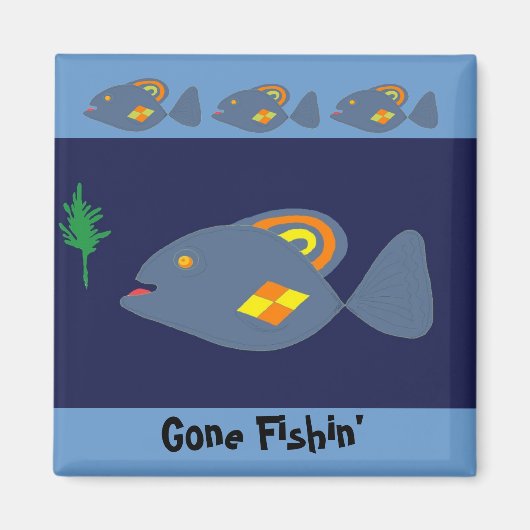Gone Fishin' -magnet Magneet (Voorkant)